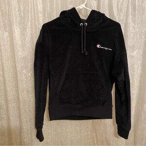 Champion Black Wide Wale Corduroy Hoody